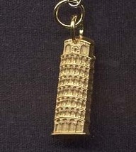 LEANING TOWER of PISA PENDANT NECKLACE-Italy Charm Funky Jewelry - $92.25 MXN