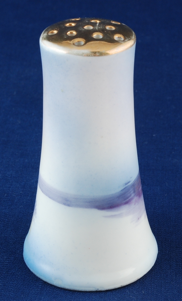 Salt & Pepper Shakers Hand Painted Swan Landscape Water Japan Nippon Item image 3