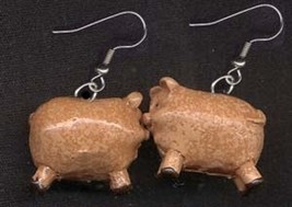 PIG EARRINGS-Tiny Country Pink Piggy Farm Animal Funky Jewelry - £5.57 GBP