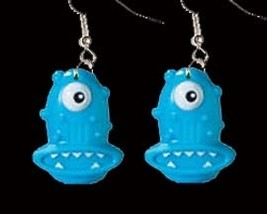 ALIEN MONSTER EARRINGS-Funky Martian Rave Costume Jewelry-BLUE - £3.99 GBP