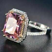 3.0Ct Simulated Pink Sapphire Diamond Anniversary Engagement 925 Sterling Silver - £134.40 GBP