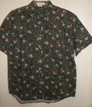 Excellent Mens Columbia Sportswear Company &quot;Fly Fishing&quot; Print Camp Shirt Size L - £18.35 GBP