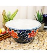 Ebros Set of 2 Ceramic Blue Cherry Blossoms Portion Meal Bowls 3 Cups W/... - $600.03 MXN