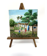 Vintage Miniature Painting of the Bahamas with Easel, Signed - $47.49