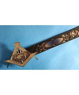 *MASONIC** BELT LEATHER  Cowhide 1 1/2&quot; and Matching Rhinestone MASONIC ... - $67.50 CAD