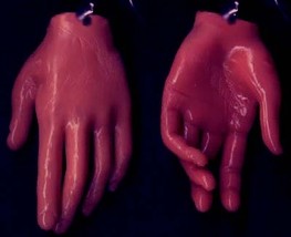 Body Part-HAND EARRINGS-Dexter Killer Nail Tech Funky Jewelry-AA - £5.45 GBP