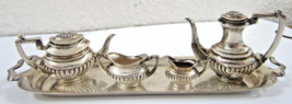 English Art Deco Sterling Silver Miniature Coffee Tea Service Marked Bas... - $4,636.82 MXN