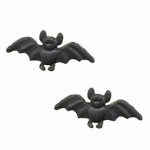 BAT EARRINGS-BUTTON-Tiny Punk Vampire Charm Funky Gothic Jewelry - £4.03 GBP