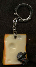 CHEESE WEDGE &amp; MOUSE FUNKY KEYCHAIN-Cute Funny Food Jewelry-HUGE - $8.97