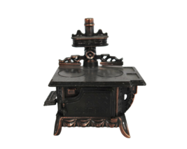 Vintage bronze look metal cast iron stove pencil sharpener made in Hong ... - $19.99