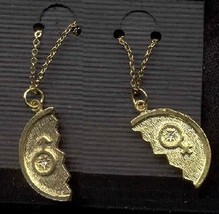 COUPLE PENDANT NECKLACE SET-Vintage Fun Love Charm Funky Jewelry - £11.83 GBP