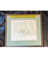 1805 Original Carte De Charleston Sud Carolina Gravé Attia Coloré Encadré - $925.09