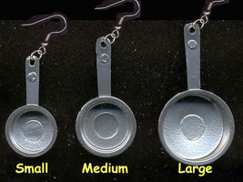 SAUCE PAN FUNKY EARRINGS-Food Chef Restaurant Costume Jewelry-SM - £5.57 GBP