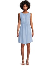 Beachlunchlounge Women&#39;s Sleeveless Ruched Waist Dress Medium Wash Blue Size XXL - £18.62 GBP