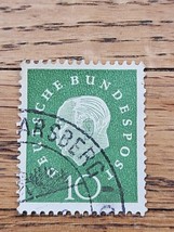 Germany Stamp Theodor Heuss 10pf Used 794 &quot;Arsberg&quot; Circular Cancel - £1.41 GBP