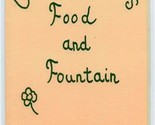 C J Papadops Food &amp; Fountain Menu Briar Thicket Bybee Tennessee 1990&#39;s - £13.93 GBP