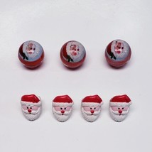 Vintage Russ Adjustable Santa Rings&amp;Water Balls Novelty Christmas Holida... - $19.69