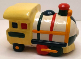 Ceramic Train Engine Bank Multicolored Vintage - $6.74