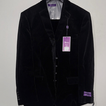 Black Corduroy Men&#39;s Blazer, Vest and Pants - $78.40
