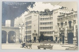 Vintage EKC 1940&#39;s RPPC Hotel Alameda Morelia Michoacan Mexico Postcard ... - $18.55