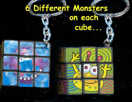 RUBIKS GAME NOVELTY KEYCHAIN-Monster Birthday Party Favor-Works! - £3.19 GBP