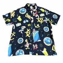 Disney Cruise Line Men’s Woven Button Up Shirt Sz L Mickey Goofy Donald ... - $39.55