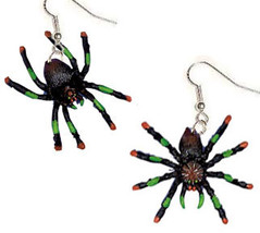 TARANTULA SPIDER EARRINGS-Cosplay Witch Costume Gothic Jewelry-S - £5.60 GBP