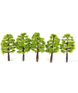 Light Green Tree Cake Topper Or Train Railroad Scenery Set Of 5 3&quot; Tall - £5.52 GBP