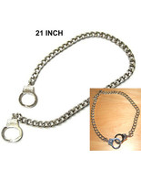 HANDCUFFS NECKLACE CHAIN-Punk Biker Fetish Funky Gothic Jewelry - £10.34 GBP