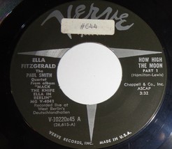 Ella Fitzgerald 45 RPM Record - How High The Moon Part 1 / Part 2 C6 - £3.67 GBP