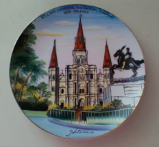 Vintage Plate Signed Hitomi St Louis Cathedral New Orleans Collectible China - £23.08 GBP