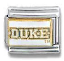DUKE University Authentic Licensed Italian Charm 9mm 18K Gold Trim Casa D&#39; Oro - £4.77 GBP