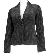 New! Jones New York Black Velvet Pinstripe Blazer Jacket M Pin Stripe za... - $25.00
