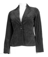 New! Jones New York Black Velvet Pinstripe Blazer Jacket M Pin Stripe za... - $25.00