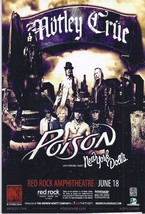 Motley Crue &quot;Poison&quot;  @ Red Rock Amphitheater June 18 Las  Vegas Promo Card - £2.35 GBP