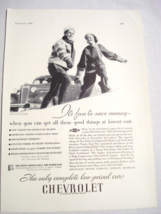 1936 Chevrolet Ad Featuring Master De Luxe Sedan - $9.99