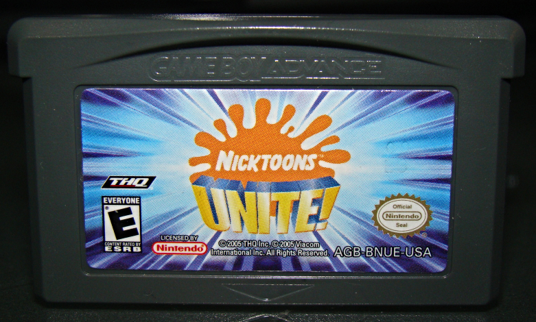 Nintendo Gameboy Advance  Thq  Nick Toons Unite Game Only