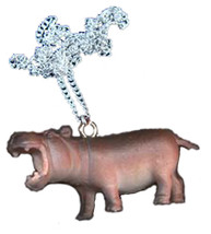 Hippopotamus Pendant Necklace Hippo Safari Animal Funky Jewelry - £5.51 GBP