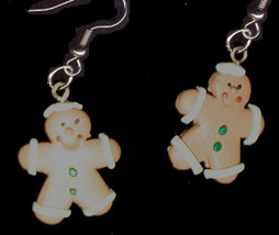 Gingerbread Man Earrings Sailor Holiday Cookies Fun Food Jewelry - £5.46 GBP