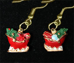 Santa 20sleigh 20mini 20resin a earrings thumb200