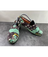 Tom&#39;s Alpargata Women Shoes Brown Green 9M Canvas Slip-On Casual Loafers... - $37.78 CAD