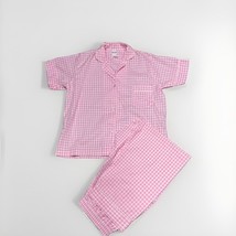 VGT Carole Women Pajama Pant Set Petite Medium Pink Checkered Y2K USA Light - $506.37 MXN