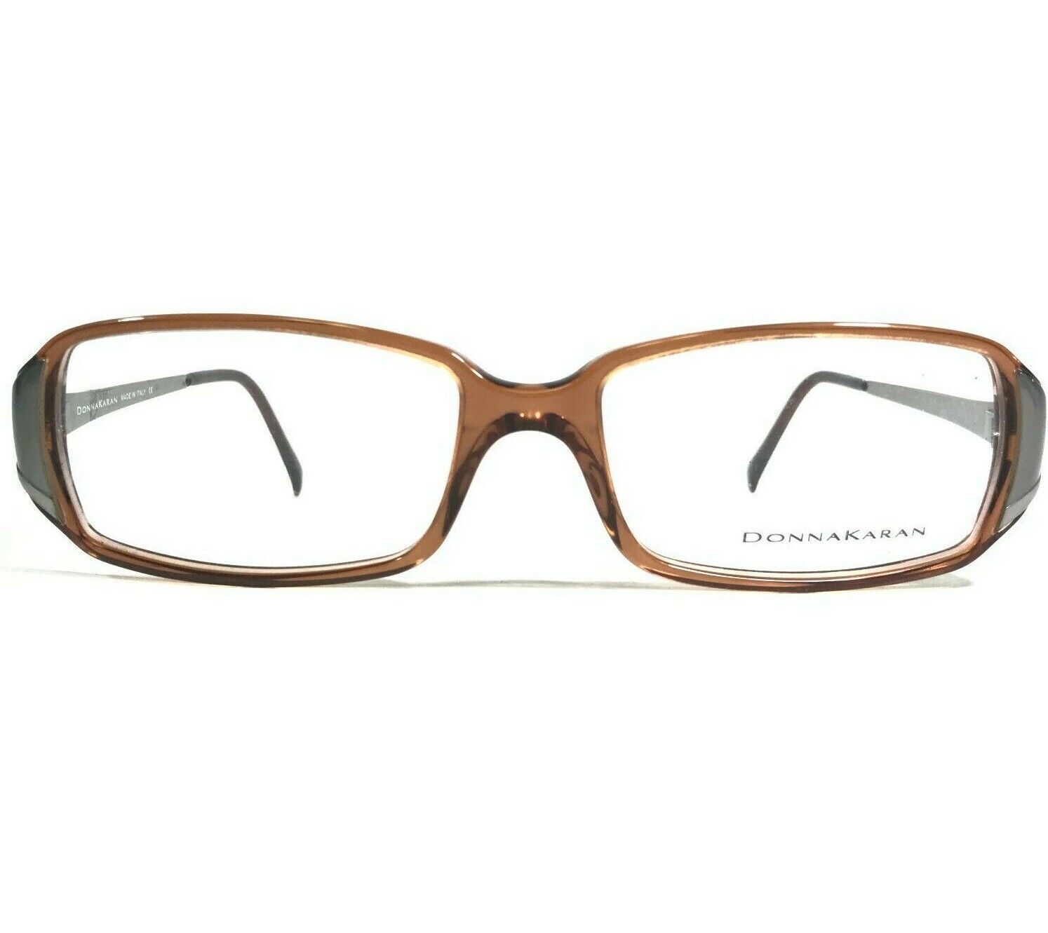 Donna Karan Eyeglasses Frames DK1514 3073 Brown Silver Rectangular 53-16-135 - £25.57 GBP