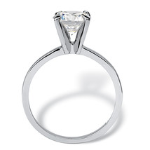 PalmBeach Jewelry 2 TCW Cubic Zirconia .925 Sterling Silver Solitaire Ring - £28.80 GBP