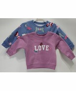 2 Pack Garanimals Baby Girl Long Sleeve Graphic Fleece Sweatshrt Multico... - $343.37 MXN