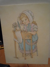 Vintage Holly Hobbie Type Design Ambassador Cards Note Card 1960&#39;s Unused - $1.99