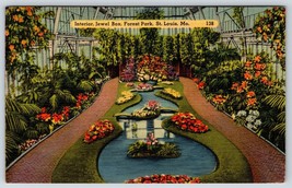 Postcard Interior of Jewel Box Forest Park St. Louis Missouri MO Linen - £3.93 GBP