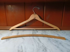 Lot of 2 Piece Vintage Antique Wooden Clothing Hilton Statler Hangers  - £15.81 GBP