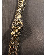 Cache Multi Metal Rhinestone Chains Necklace New NWT $88 Gold Black Bronze - £39.34 GBP