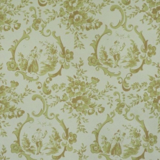 Romantic Strahan Historic French Repro Toile Wallpaper - $68.00